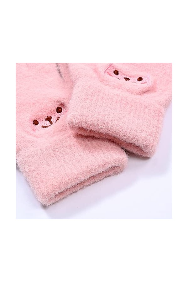 Gants chauds dhiver 2 pièces gants dhiver pour écran tactile pour femmes hommes en tricot extensible chaud gants féminins g