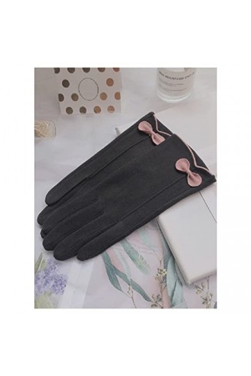 Ensemble de gants dhiver pour femme - Chaud - Pour la conduite en hiver - Résistant au froid - Monocouche - Mignon - Section