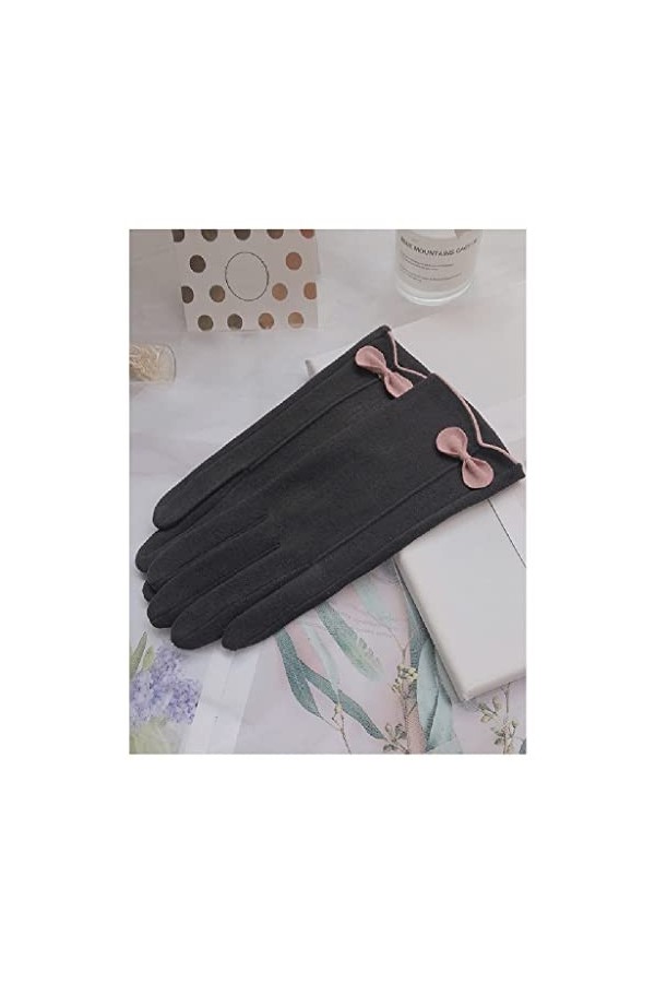 Ensemble de gants dhiver pour femme - Chaud - Pour la conduite en hiver - Résistant au froid - Monocouche - Mignon - Section