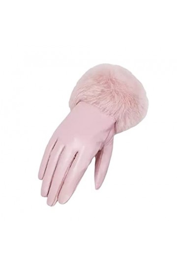 Gants Femmegants En Cuir Pour Dames Gants De Conduite DÉquitation DHiver Chauds Rose