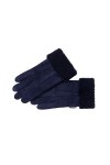 Nordvek - Gants pour femme avec bordures en fourrure - cuir de mouton véritable - 301-100