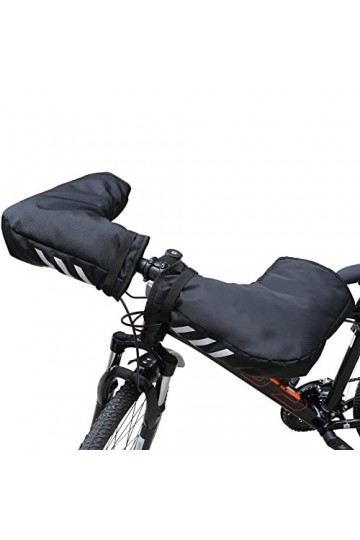 Moufles de guidon de vélo, moufles de vélo de montagne, chauffe-mains pour le cyclisme dhiver, chaudes, coupe-vent, imperméa