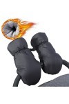 Orzbow Hiver Gants Poussette,Imperméable Protège-Mains Poussette en Doux Chaud Coupe-Vent et Imperméable Antigel,Universel Ch