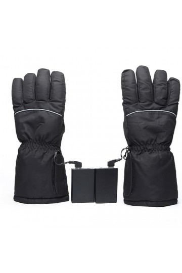 Gants chauffants pour homme - Gants de neige chauffants à batterie - Gants de chasse rechargeables - Mitaines électriques pou