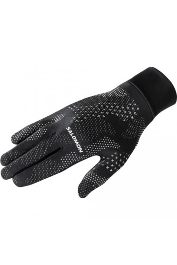 Salomon Cross Warm Gants Imperméables Unisexe, Parfaits pour le Ski, le Snowboard et la Randonnée, Deep Black, M