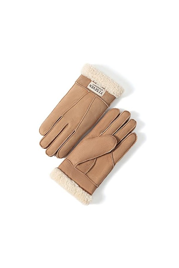 GANTS EN CUIR DOUBLÉS CACHEMIRE - BRUN FONCÉ - HOMME | H&M FR