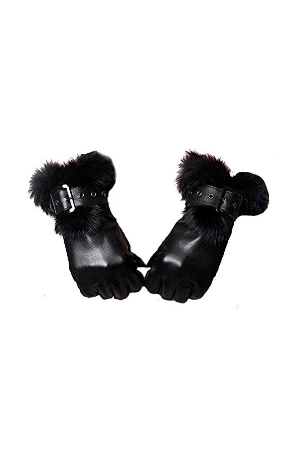 Les Femmes Touchent En Cuir Des Young Styles Gants Manchette Moufles Les Moufles Color : Taupe, Size : 65 