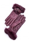 Les Femmes Touchent En Cuir Des Young Styles Gants Manchette Moufles Les Moufles Color : Taupe, Size : 65 