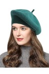 Yutdeng Bonnet Femme Béret Hiver Chaud Beanie Casquette Tricoté Élégant Bonnet Fille Français Chapeau Souples dhiver Béret C