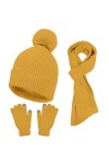 Chapeaux Femme Hiver Et Écharpe Femmes & Hommes Automne Hiver Chaud Mignon Laine Chapeau Écharpe Gants Slouchy Trois Pièces H