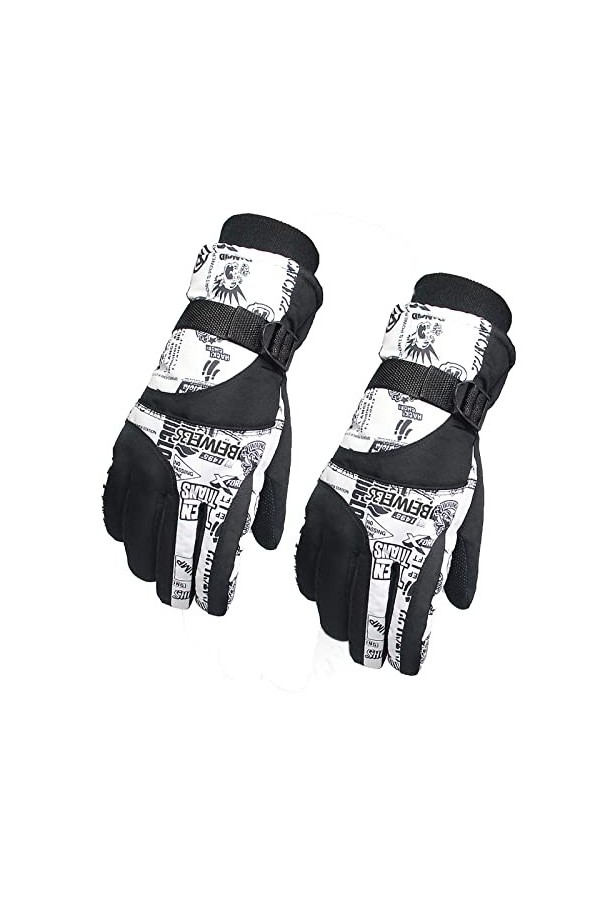 Yajun Gant Isolée Hiver Polaire Chaud Moufle de Montagne Hommes Femmes Imperméable Coupe-Vent Neige Moto Mitaine pour lescal