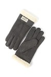 YISEVEN Hiver Femmes Gants en Cuir Peau de Mouton Moelleux Poignet en Sherpa Fourrure de Laine Doublé Chauffé Pour lHiver Co