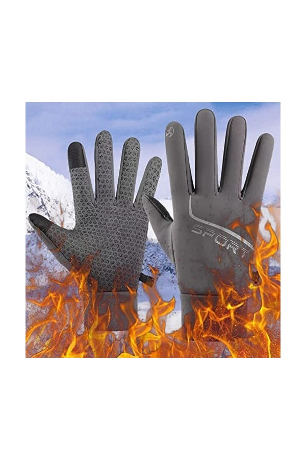 SHUBIAO Gants avec boucle dhiver en velours pour femmes, gants et gants déquitation chauds, moufles pour femmes, chauffées 