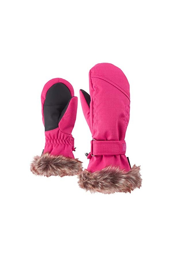 Ziener Gants de Ski de LED Moufles pour Fille Taille 4 Black-Stru