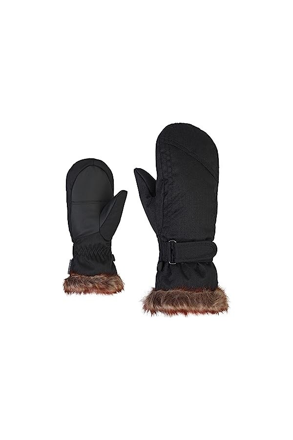 Ziener Gants de Ski de LED Moufles pour Fille Taille 4 Black-Stru