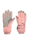 Gants Ski Garçon Fille Moufles de Ski Neige Gants Hiver Chaude Femme Enfant Homme Plein Air Sport Snowboard Imperméables Exte
