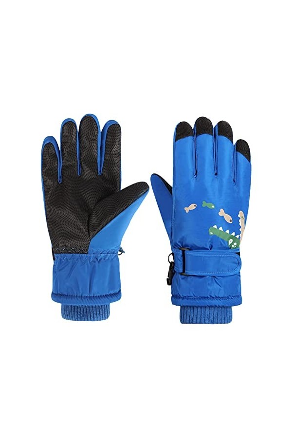 Gants Ski Garçon Fille Moufles de Ski Neige Gants Hiver Chaude Femme Enfant Homme Plein Air Sport Snowboard Imperméables Exte