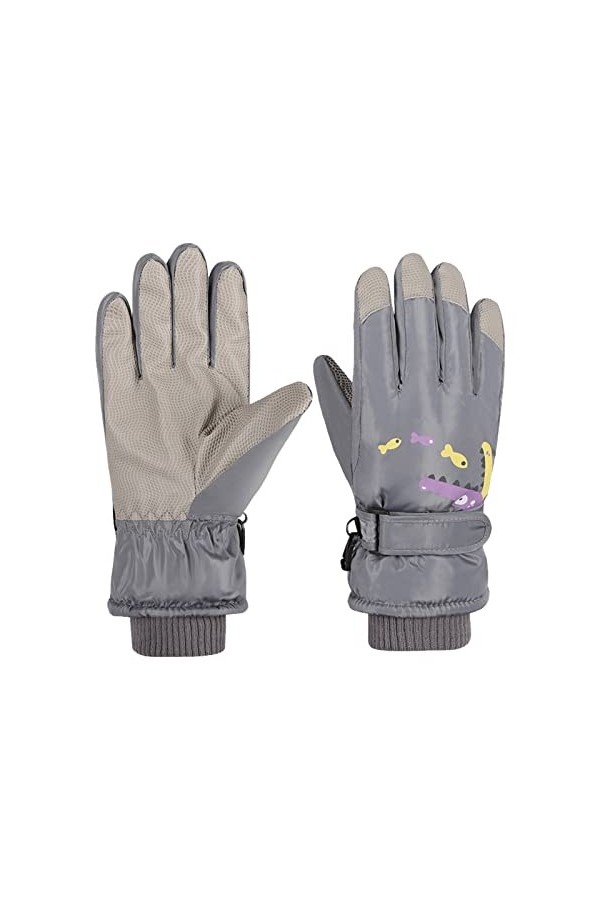 Gants Ski Garçon Fille Moufles de Ski Neige Gants Hiver Chaude Femme Enfant Homme Plein Air Sport Snowboard Imperméables Exte