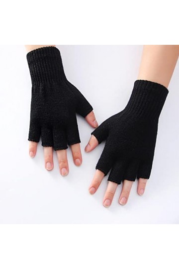 Focisa Gants Gloves Moufles Hiver Homme Femme Gants Tricotés pour Hommes, Écran Tactile, Gants De Couleur Unie De Haute Quali