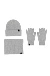 Femmes et hommes automne hiver chaud mignon laine chapeau écharpe gants souple trois pièces hiver neige tricot bonnet moufles