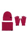Femmes et hommes automne hiver chaud mignon laine chapeau écharpe gants souple trois pièces hiver neige tricot bonnet moufles