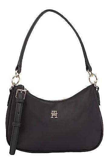 Tommy Hilfiger Sac à bandoulière Poppy, Hobo Femme, Black, One Size
