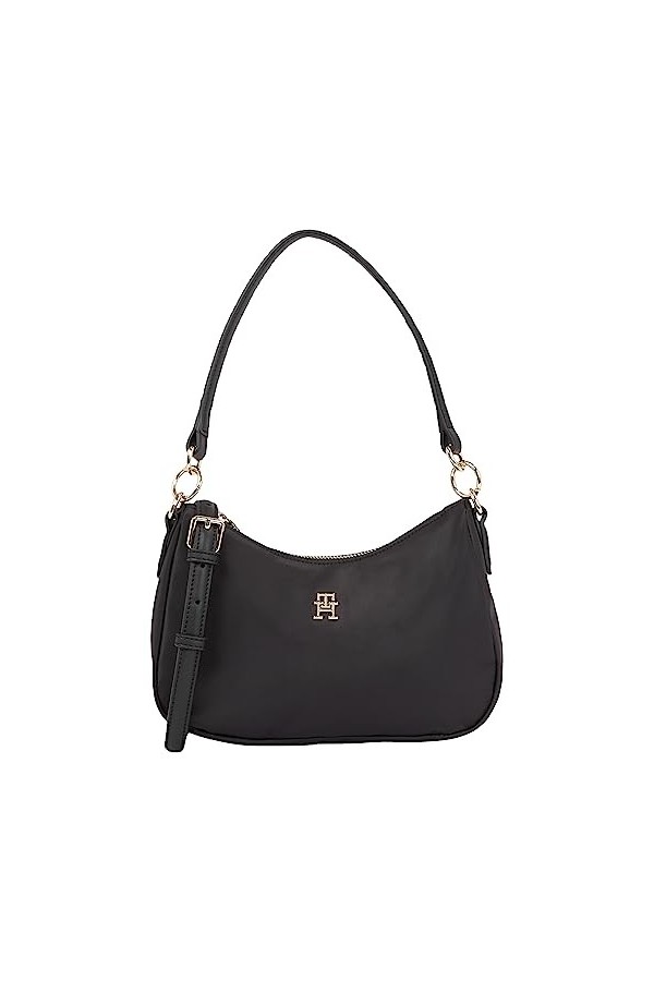 Tommy Hilfiger Sac à bandoulière Poppy, Hobo Femme, Black, One Size