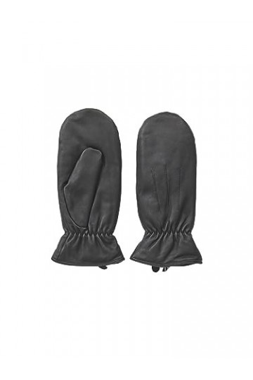 Pieces Pcnellie Leather Mittens Noos Gants, Noir Black Black , Large Femme