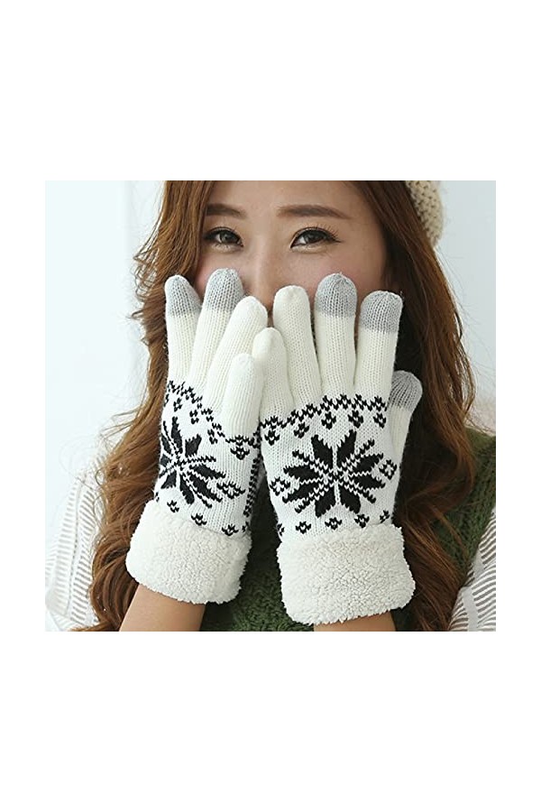 Gants dhiver souples pour femme - Moufles dhiver - Pour femme