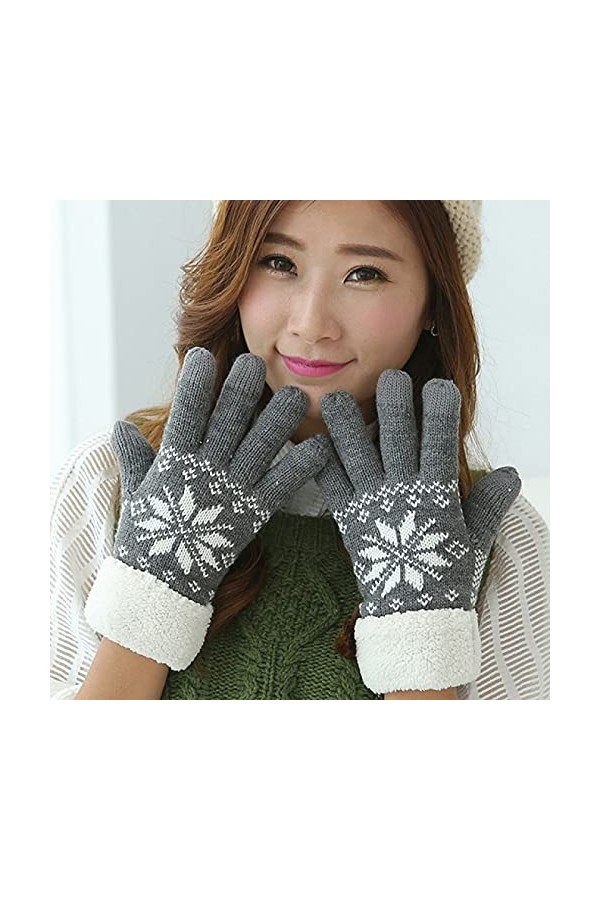 Gants dhiver souples pour femme - Moufles dhiver - Pour femme