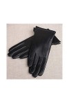 AiKoch Véritable Gants en Cuir Gants Écran Noir Tactiles dhiver Épais Moufles De Femmes Cold Protection Color : Black, Glov