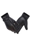 SHUBIAO Gants chauds pour femmes, gants décran et dhiver, gants pour hommes, moufles pour femmes couleur : noir, taille : 