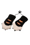 Garder au chaud Gants dhiver avec doublure en peluche épaisse - Gants mignons for femmes - Gants épaissis confortables doux 