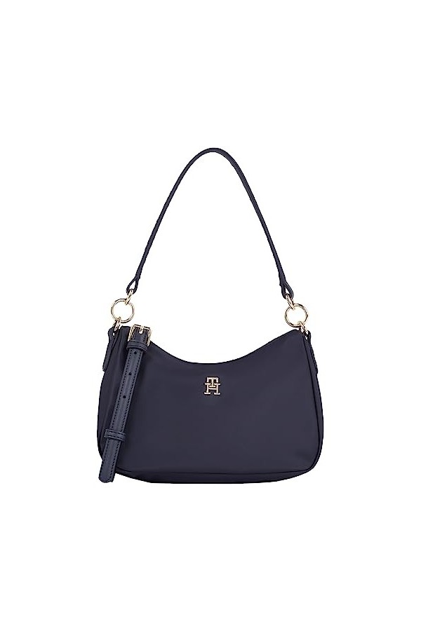 Tommy Hilfiger Sac à bandoulière Poppy, Hobo Femme, Black, One Size