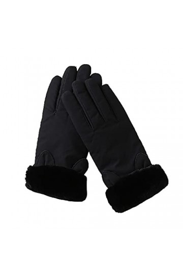 Garder au chaud Gants dhiver avec doublure en peluche thermale - Gants chauds for femmes - Gant chaud à vent for la course à