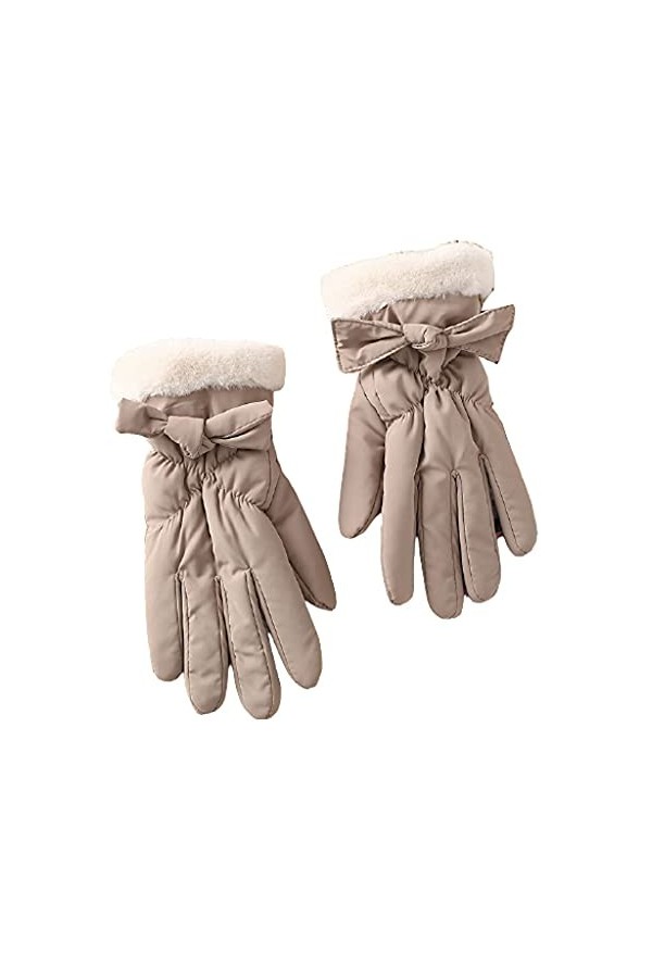 ZAJ Garder au Chaud Gants Thermiques for Femmes - Gants dhiver avec Doublure en Peluche Chaude - Gant Chaud à Vent for la Co