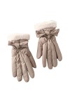 ZAJ Garder au Chaud Gants Thermiques for Femmes - Gants dhiver avec Doublure en Peluche Chaude - Gant Chaud à Vent for la Co