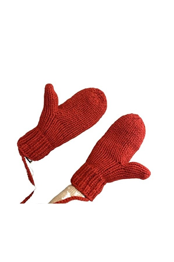 moisture Gants dhiver pour Hommes/Femmes Femmes épais Tricot et Velours Velours Chaud et Froid en Laine Chaude Gants dhiver