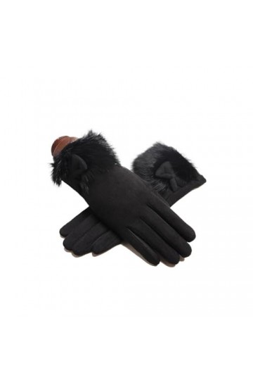 ERICAT Mitaines de poignet en peluche for femmes, épaisses et en peluche, coupe-vent, gants de conduite chauds for écran tact