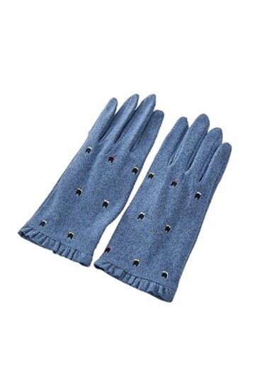 moisture Gants dhiver pour Hommes/Femmes Endorge Dames Sports Écran Tactile Conduite sous-Doigt Gants Chauds Broderie Sectio