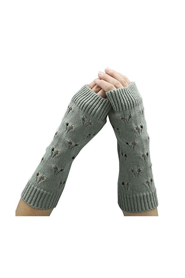 WAAZI Tricoté Hiver Bras Doux Gants Manches Chaud Mode mitaine Femmes Mitaines Gants Femmes Gants Color : Pink, Size : Einhe