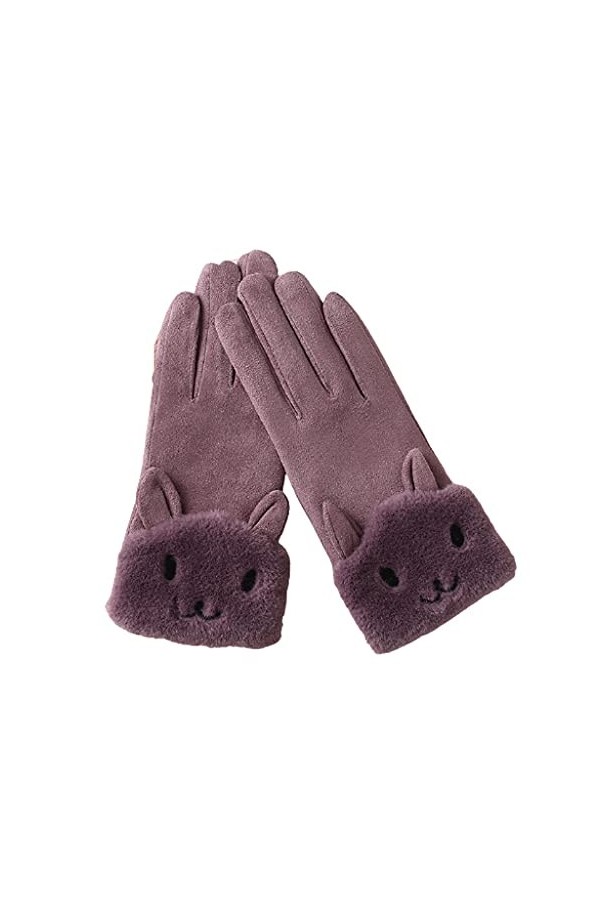 ZAJ Garder au Chaud Gants Chauds for Femmes - Gants dhiver avec Doublure en Peluche Douce - Gant Chaud à Coupe-Vent - Gants 