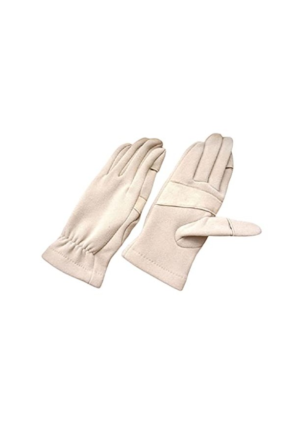 Gants dhiver pour écran tactile - Gants thermiques à doigts fendus pour femmes - Gants chauds à poignets élastiques - Gants 