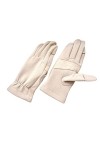 Gants dhiver pour écran tactile - Gants thermiques à doigts fendus pour femmes - Gants chauds à poignets élastiques - Gants 
