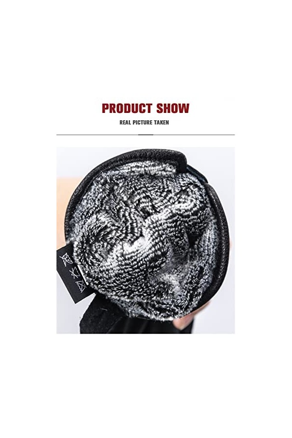 Gants dhiver simples et chauds en cuir pour femme