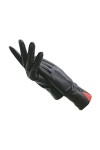 Gants Gants Hiver Automne Dames Mode Gants En Peau De Mouton Cuir Noir Chaud Conduite Polaire Doublure Noir 7 .5