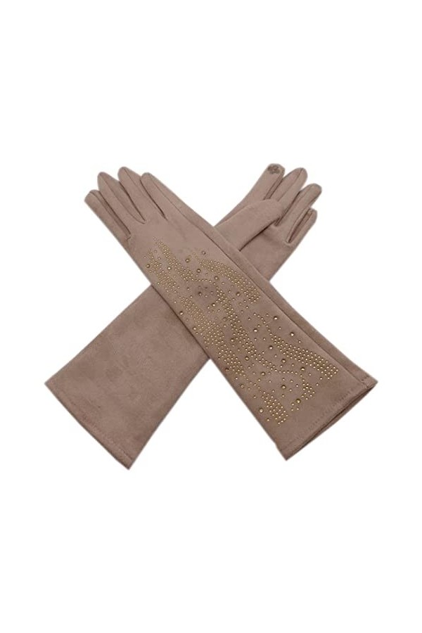 Gants dhiver tendance pour femme 35 cm en daim super doux