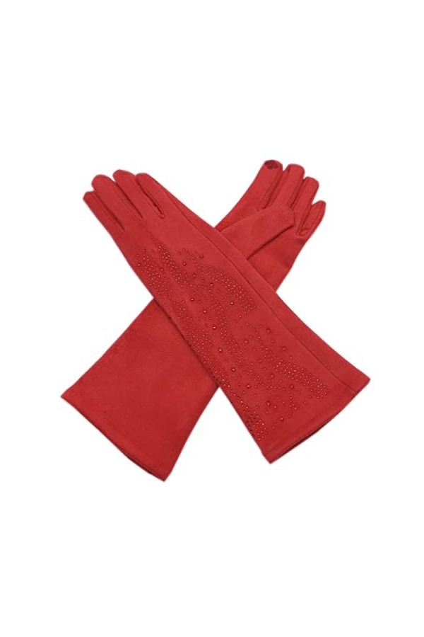 Gants dhiver tendance pour femme 35 cm en daim super doux