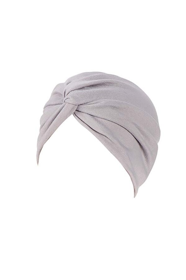 IMJONO Chapeau de Chimiothérapie Femme, Mode Couleur Unie Bonnet Chimio Turban Musulmanes Coton Wrap Hijab Cap Bonnet de Nuit