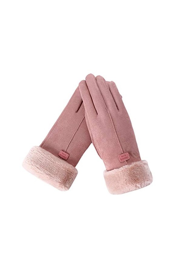Focisa Gants Gloves Moufles Hiver Homme Femme Gants pour Dames en Peluche pour Dames, Gants Épais Et Chauds, Gants De Ski en 